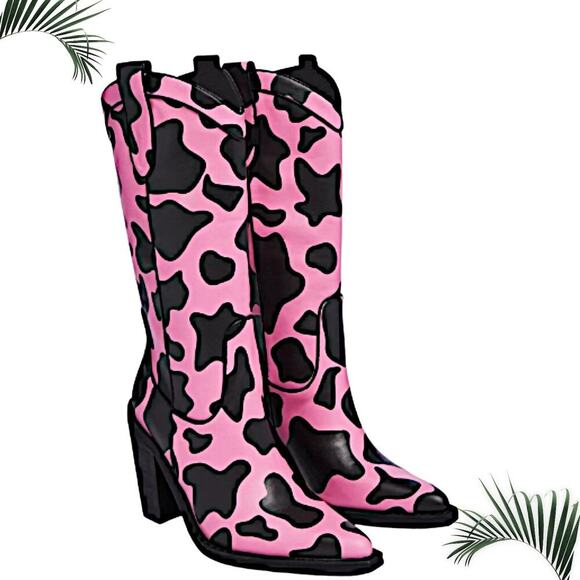 New Without Tags Pink and Black Ride It Cowgirl Women's Boots‎ - Picture 1 of 3